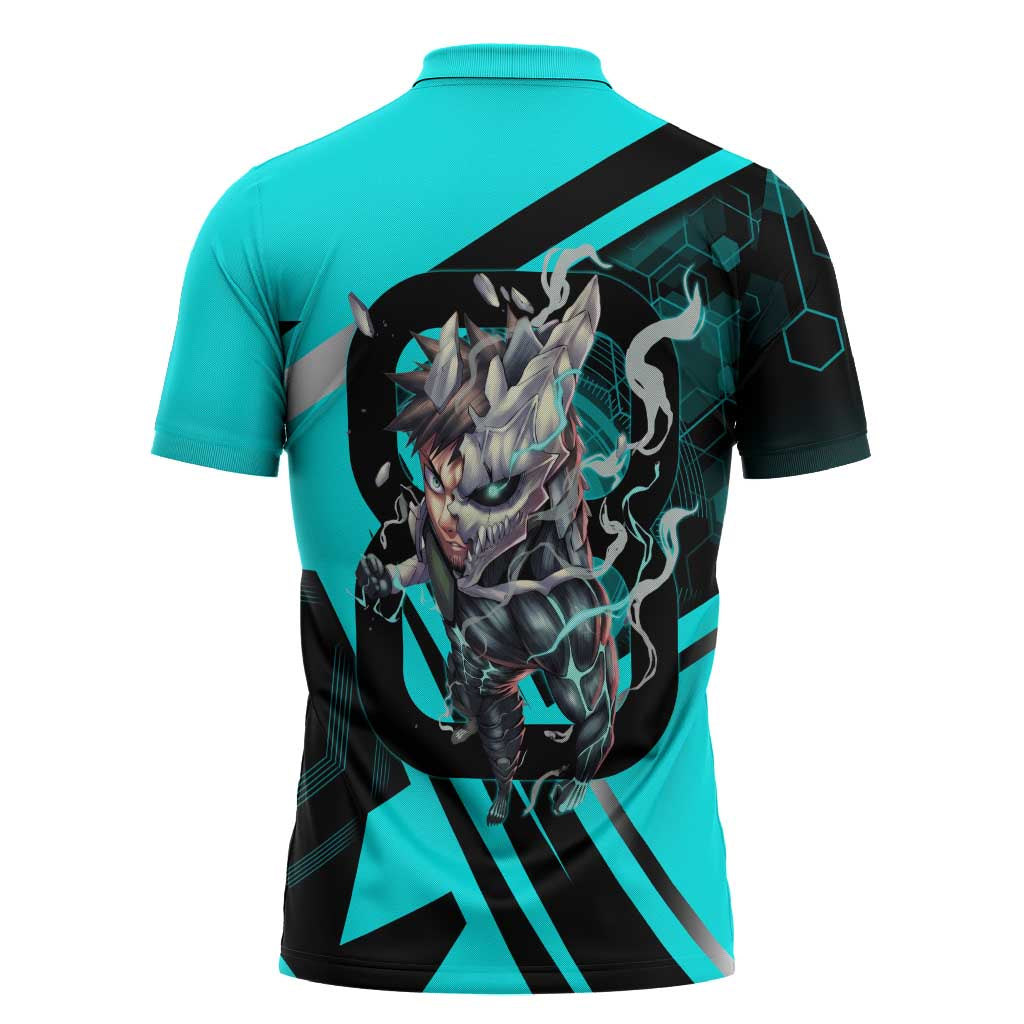 Hibino Kafka Zipper Polo Shirt Futuristic Tech Anime Style