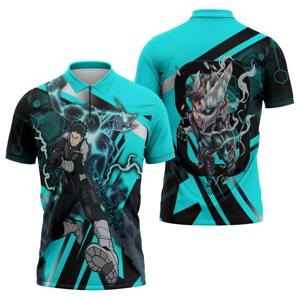 Hibino Kafka Zipper Polo Shirt Futuristic Tech Anime Style