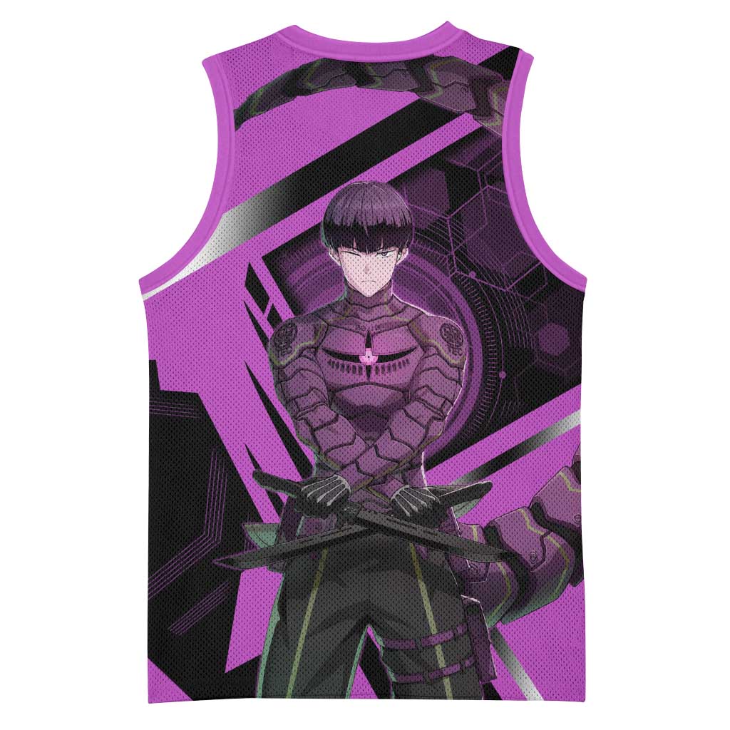 Hoshina Soshiro Basketball Jersey Futuristic Tech Anime Style