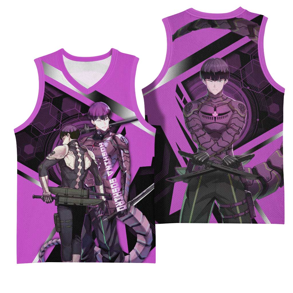 Hoshina Soshiro Basketball Jersey Futuristic Tech Anime Style