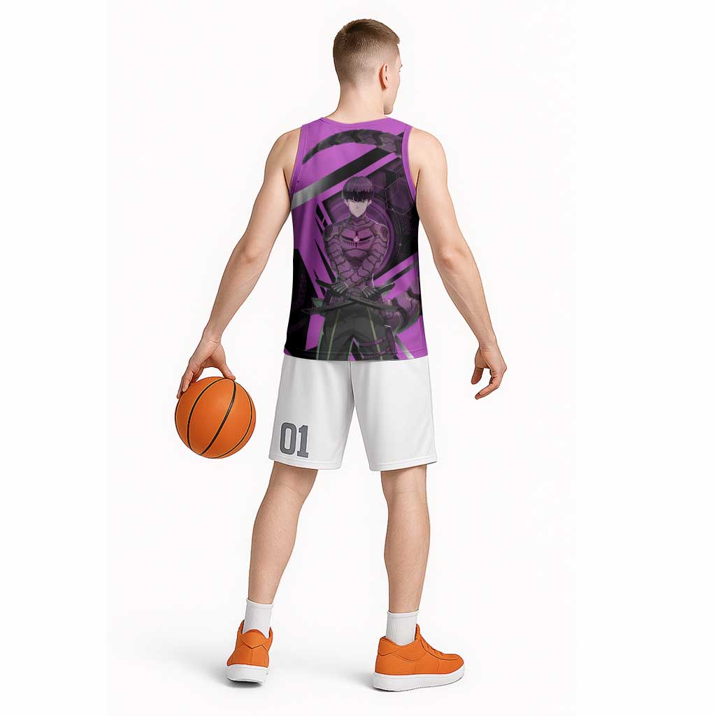 Hoshina Soshiro Basketball Jersey Futuristic Tech Anime Style