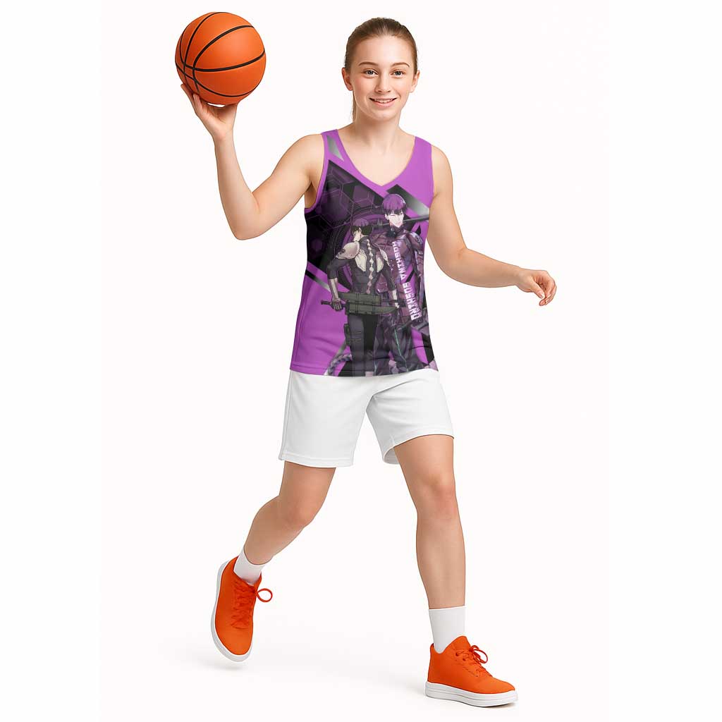 Hoshina Soshiro Basketball Jersey Futuristic Tech Anime Style