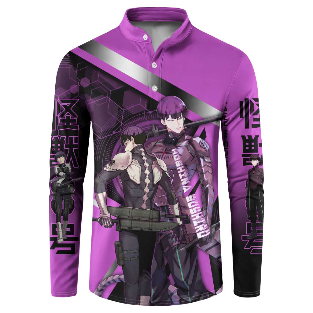 Hoshina Soshiro Button Sweatshirt Futuristic Tech Anime Style