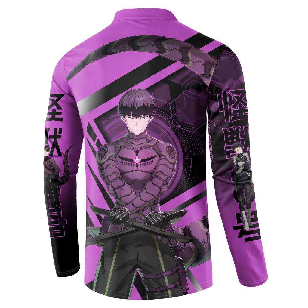 Hoshina Soshiro Button Sweatshirt Futuristic Tech Anime Style
