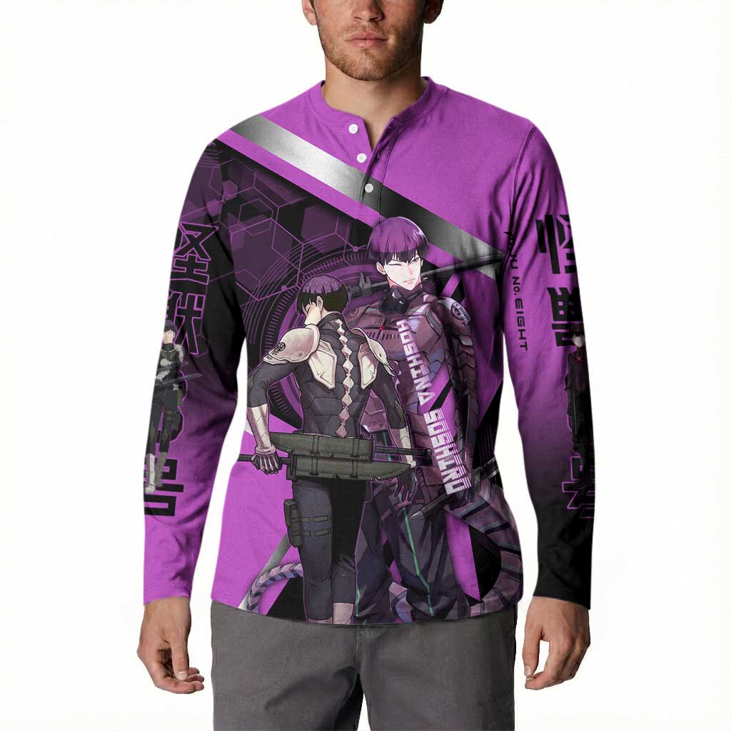 Hoshina Soshiro Button Sweatshirt Futuristic Tech Anime Style