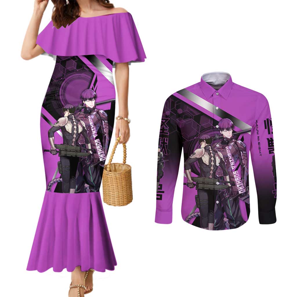Hoshina Soshiro Couples Matching Mermaid Dress and Long Sleeve Button Shirt Futuristic Tech Anime Style