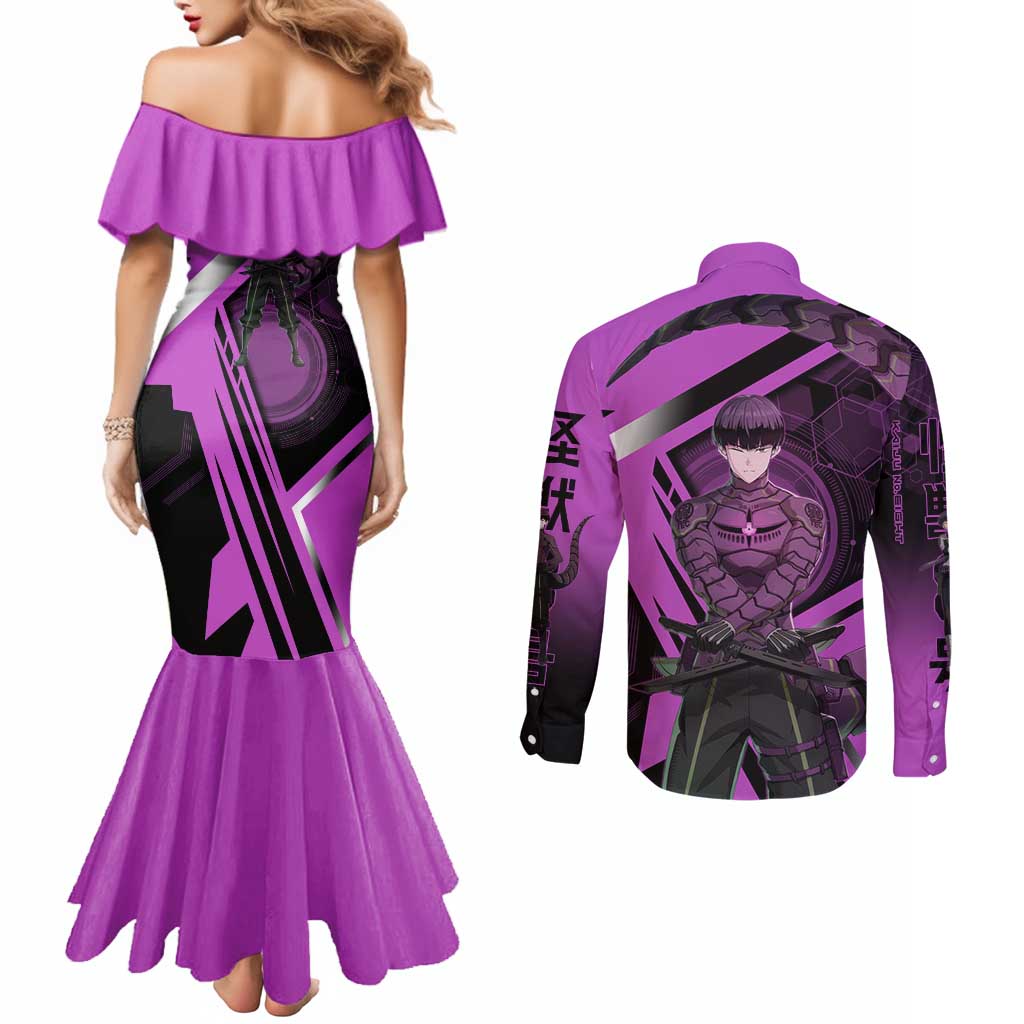 Hoshina Soshiro Couples Matching Mermaid Dress and Long Sleeve Button Shirt Futuristic Tech Anime Style