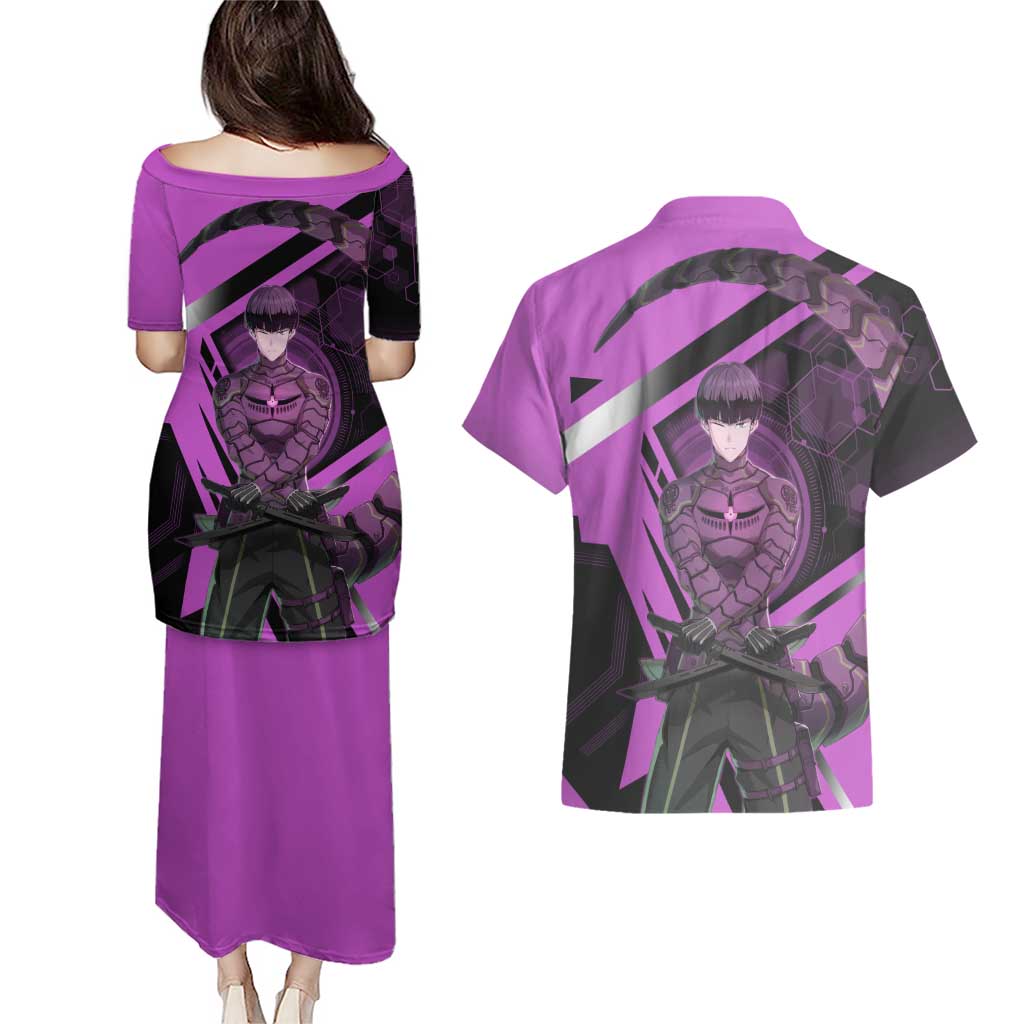 Hoshina Soshiro Couples Matching Puletasi and Hawaiian Shirt Futuristic Tech Anime Style