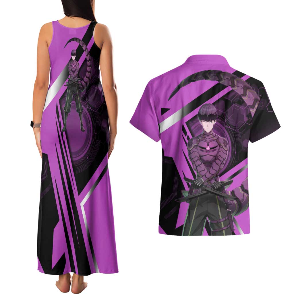 Hoshina Soshiro Couples Matching Tank Maxi Dress and Hawaiian Shirt Futuristic Tech Anime Style