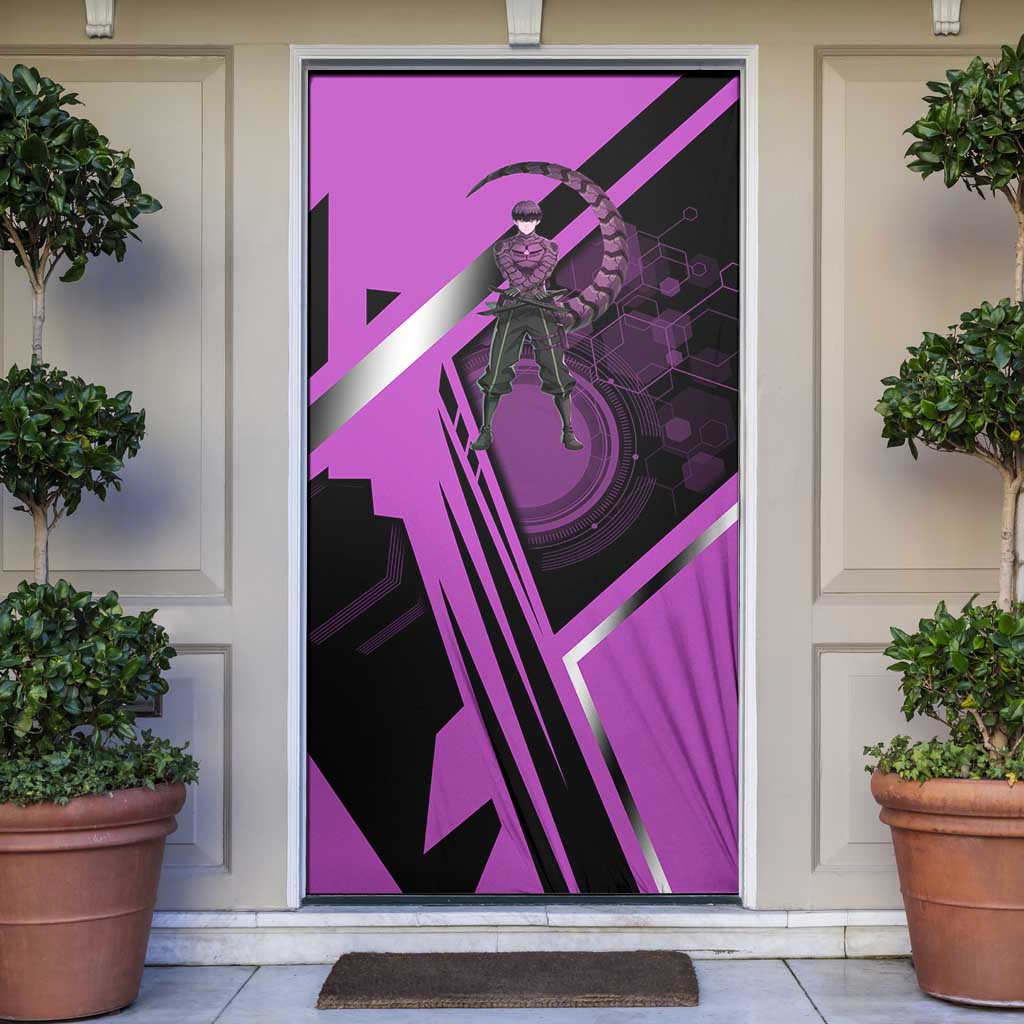 Hoshina Soshiro Door Cover Futuristic Tech Anime Style