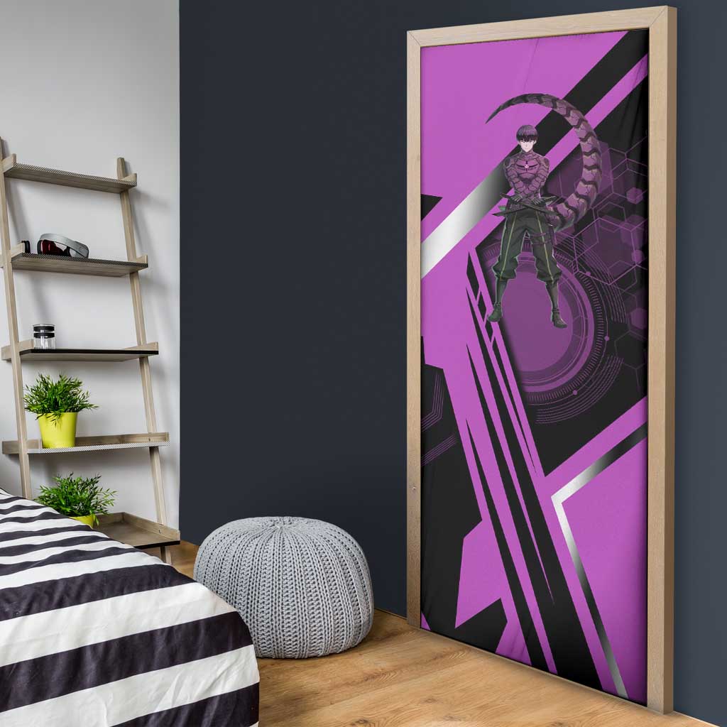 Hoshina Soshiro Door Cover Futuristic Tech Anime Style