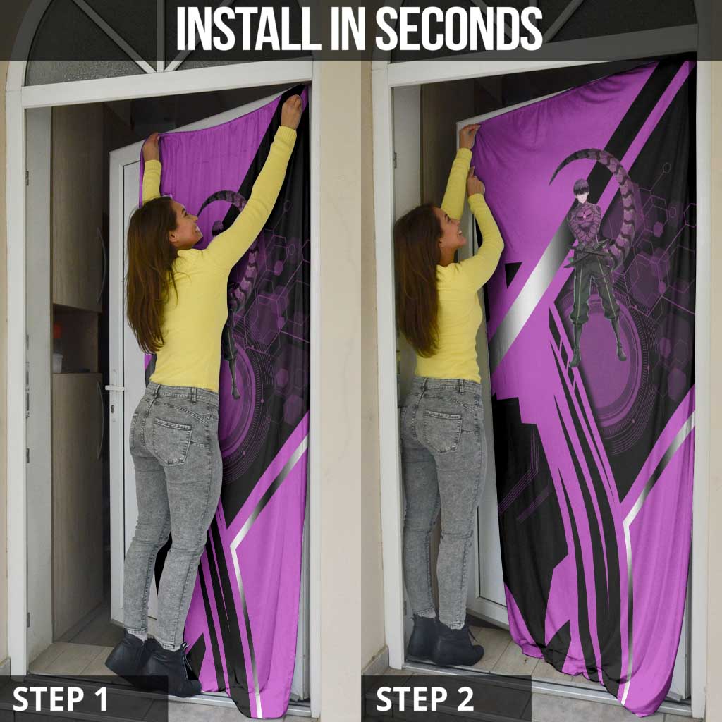 Hoshina Soshiro Door Cover Futuristic Tech Anime Style