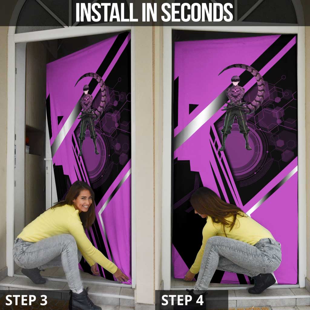 Hoshina Soshiro Door Cover Futuristic Tech Anime Style