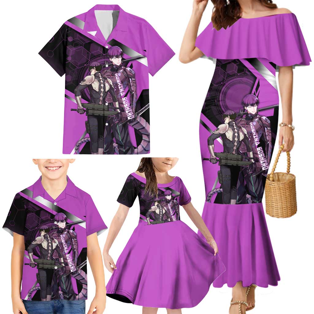 Hoshina Soshiro Family Matching Mermaid Dress and Hawaiian Shirt Futuristic Tech Anime Style