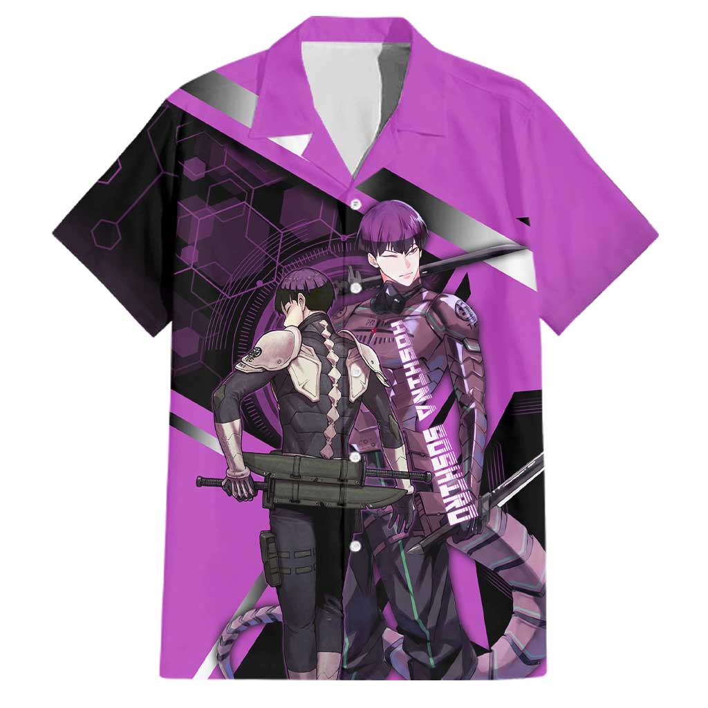 Hoshina Soshiro Family Matching Off Shoulder Short Dress and Hawaiian Shirt Futuristic Tech Anime Style