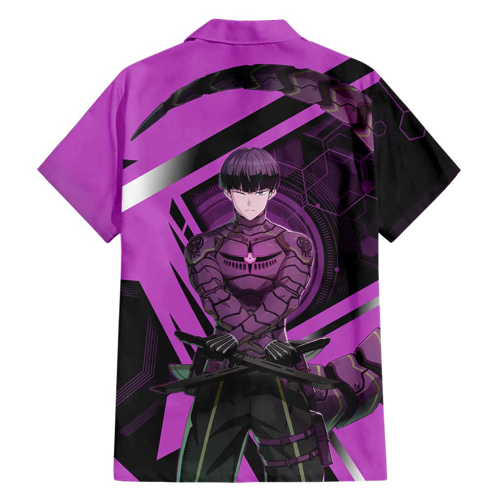 Hoshina Soshiro Family Matching Short Sleeve Bodycon Dress and Hawaiian Shirt Futuristic Tech Anime Style