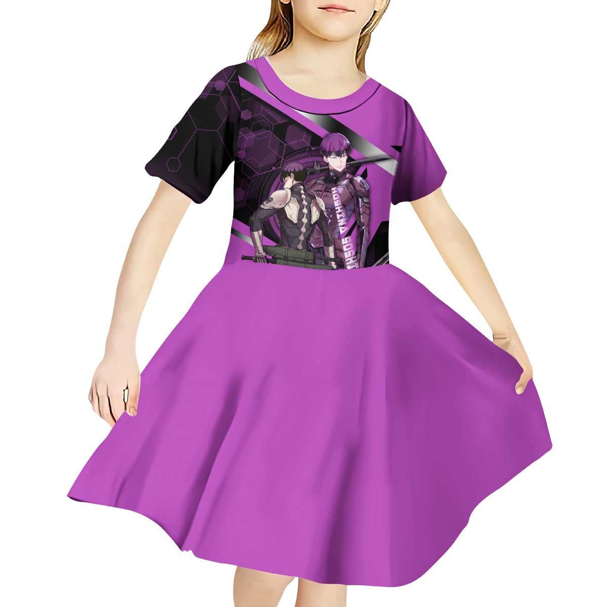 Hoshina Soshiro Kid Short Sleeve Dress Futuristic Tech Anime Style
