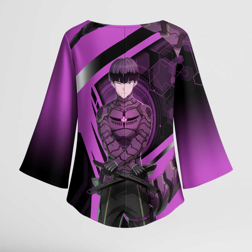 Hoshina Soshiro Kimono Sleeve Blouse Futuristic Tech Anime Style