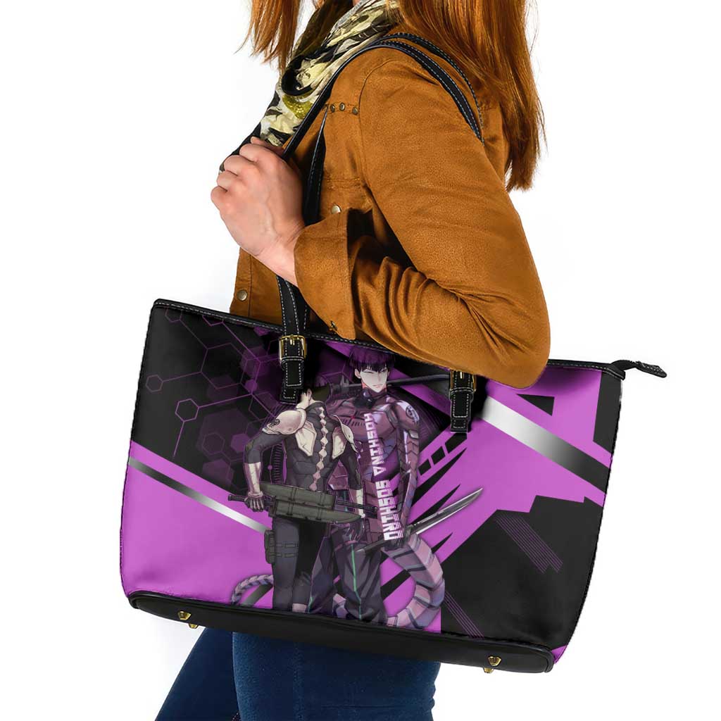 Hoshina Soshiro Leather Tote Bag Futuristic Tech Anime Style