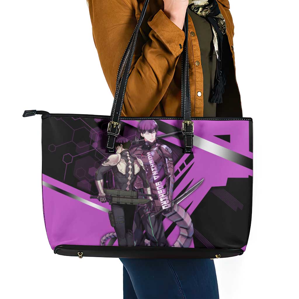 Hoshina Soshiro Leather Tote Bag Futuristic Tech Anime Style