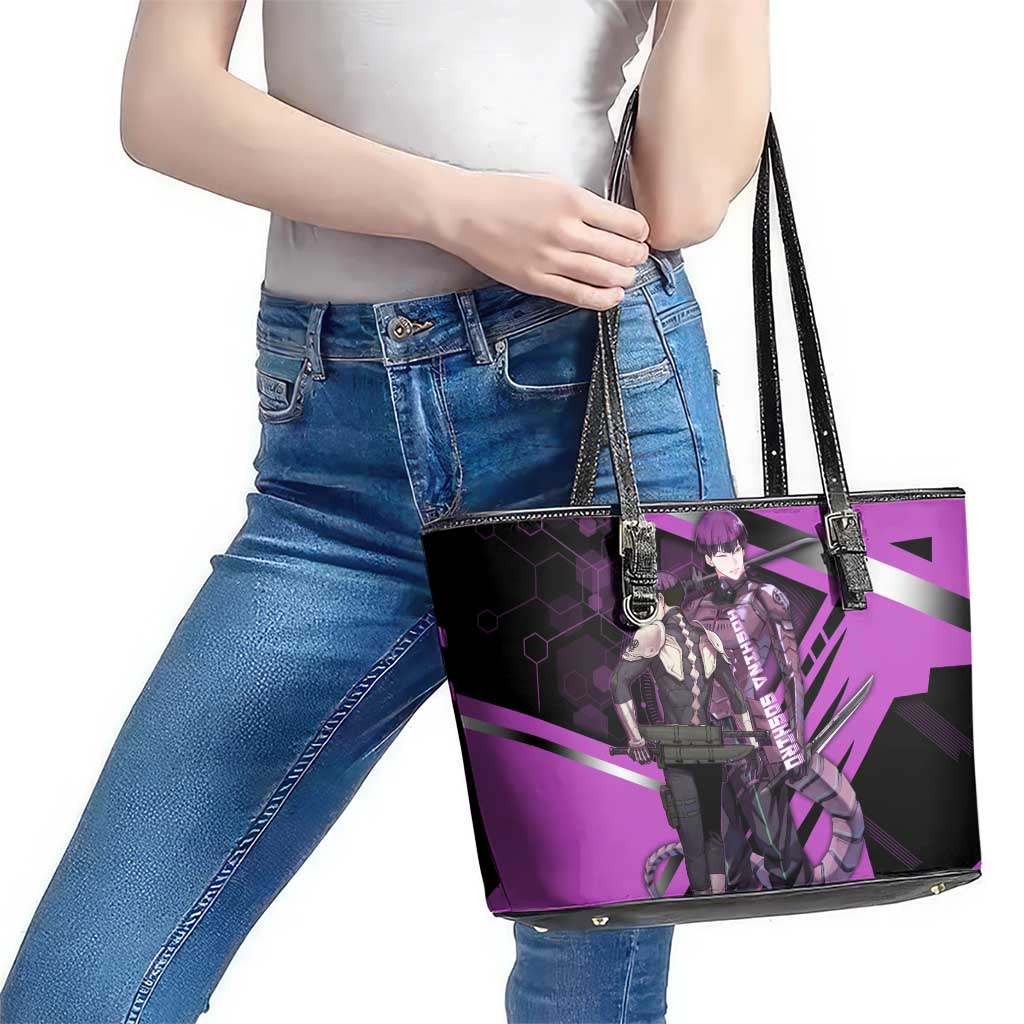 Hoshina Soshiro Leather Tote Bag Futuristic Tech Anime Style
