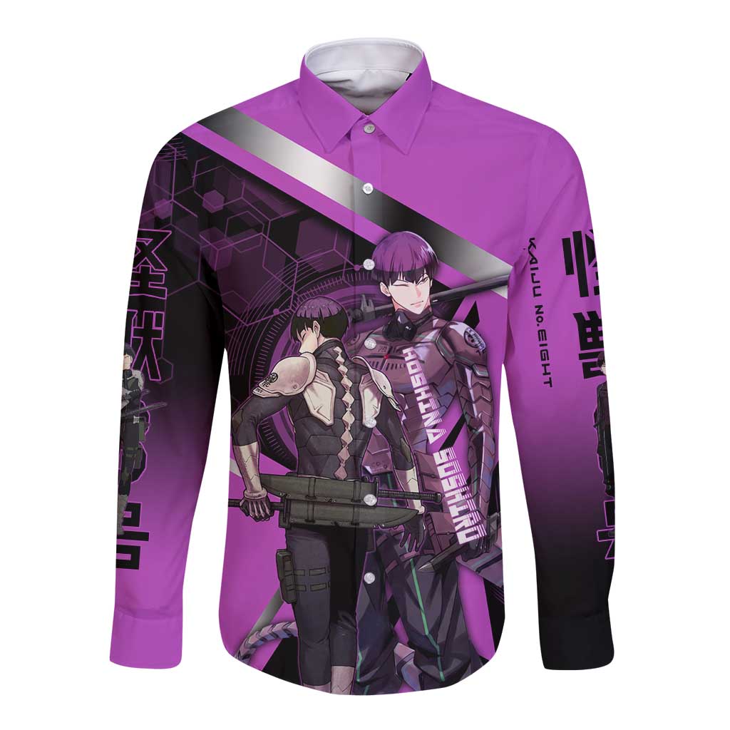 Hoshina Soshiro Long Sleeve Button Shirt Futuristic Tech Anime Style