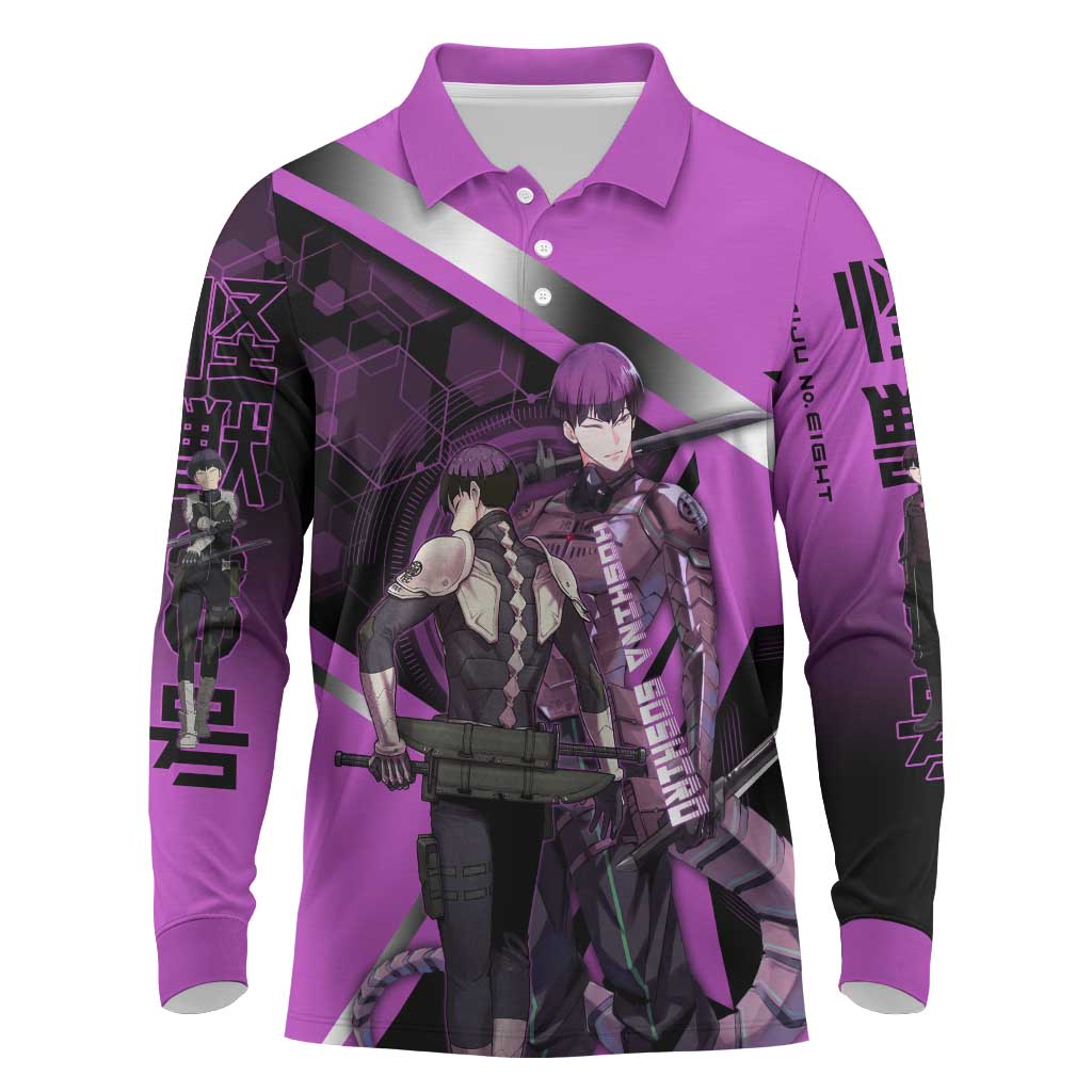 Hoshina Soshiro Long Sleeve Polo Shirt Futuristic Tech Anime Style
