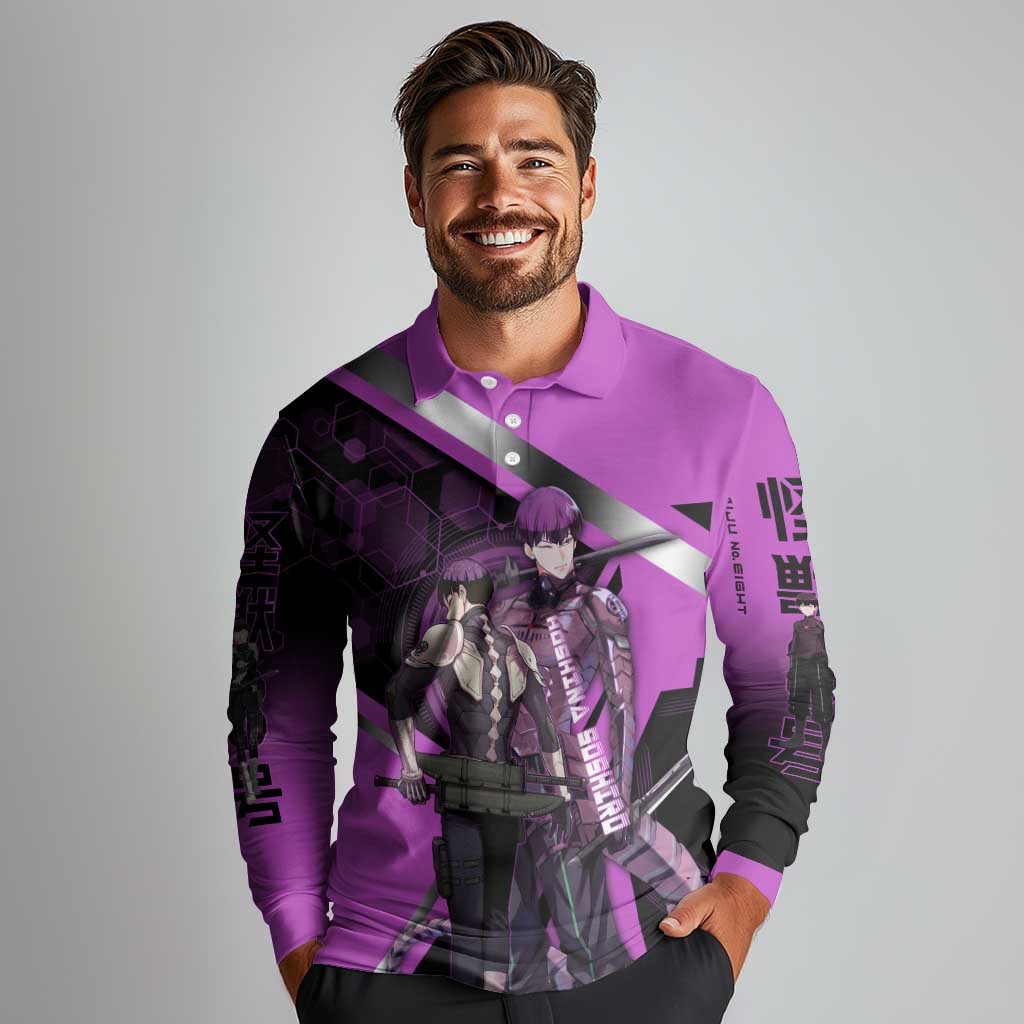Hoshina Soshiro Long Sleeve Polo Shirt Futuristic Tech Anime Style