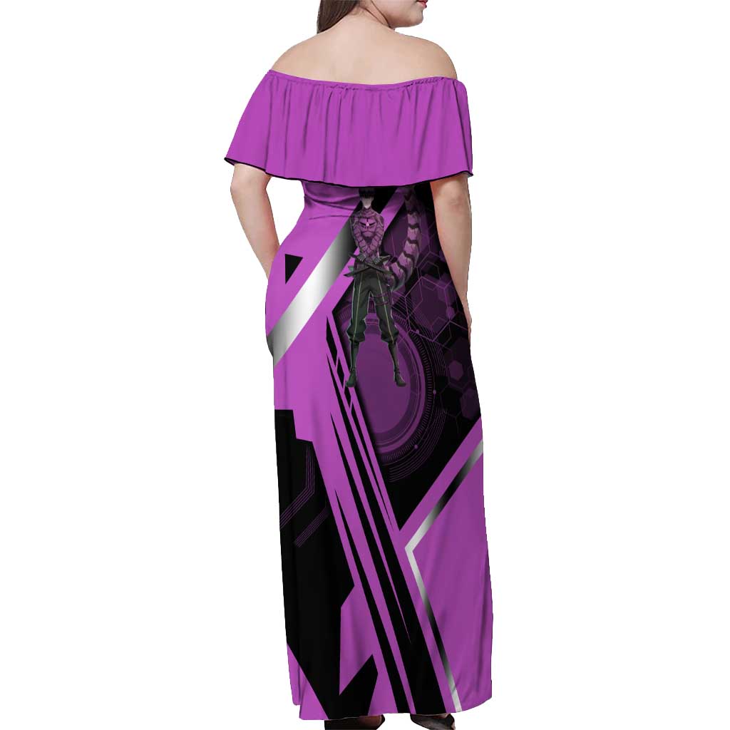 Hoshina Soshiro Off Shoulder Maxi Dress Futuristic Tech Anime Style