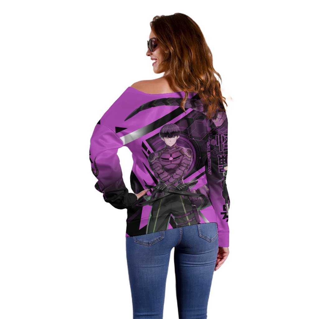 Hoshina Soshiro Off Shoulder Sweater Futuristic Tech Anime Style