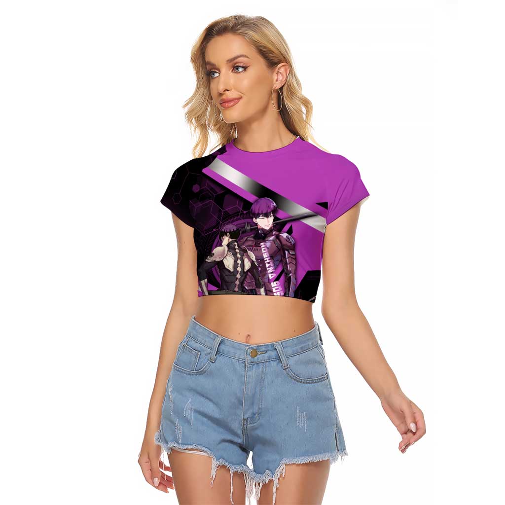 Hoshina Soshiro Raglan Cropped T Shirt Futuristic Tech Anime Style