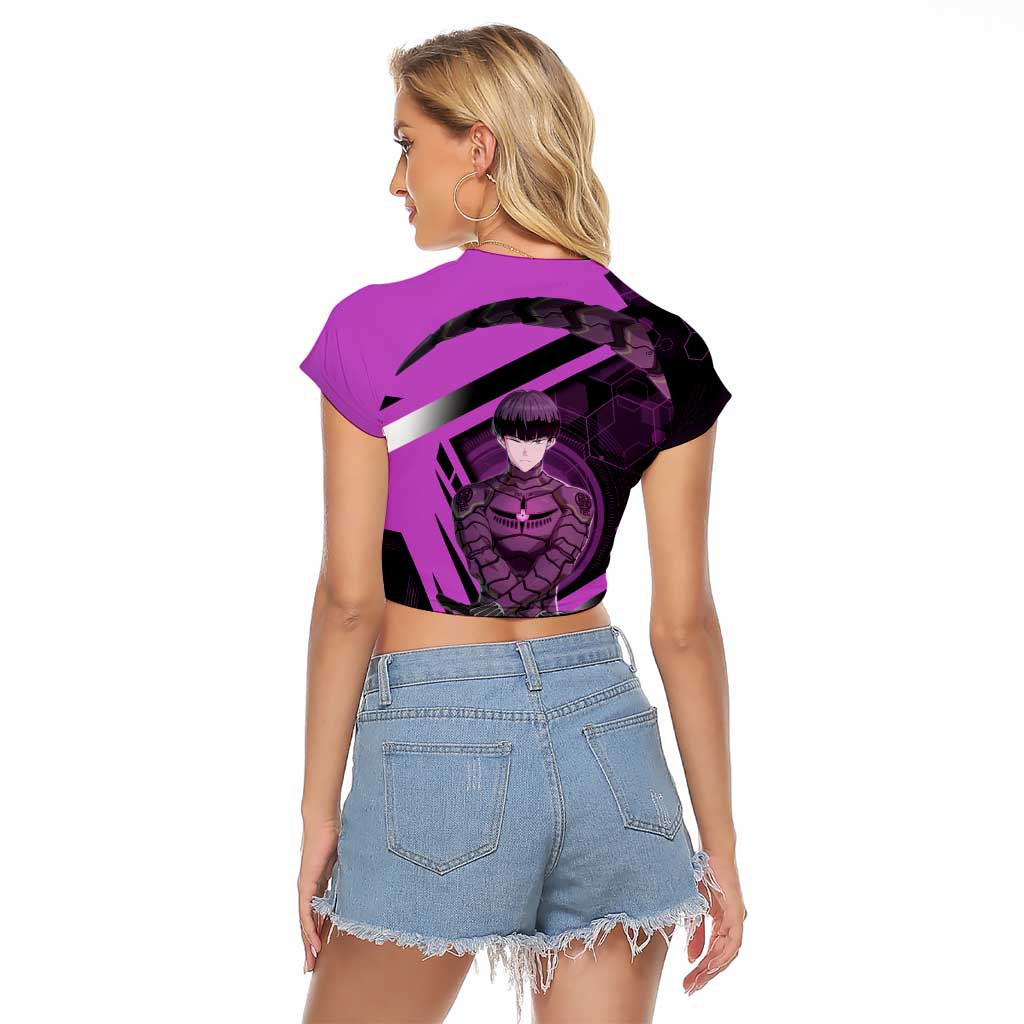 Hoshina Soshiro Raglan Cropped T Shirt Futuristic Tech Anime Style