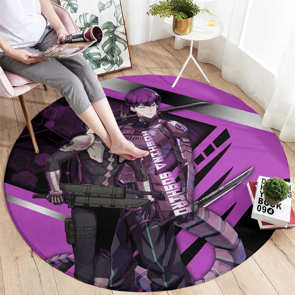 Hoshina Soshiro Round Carpet Futuristic Tech Anime Style
