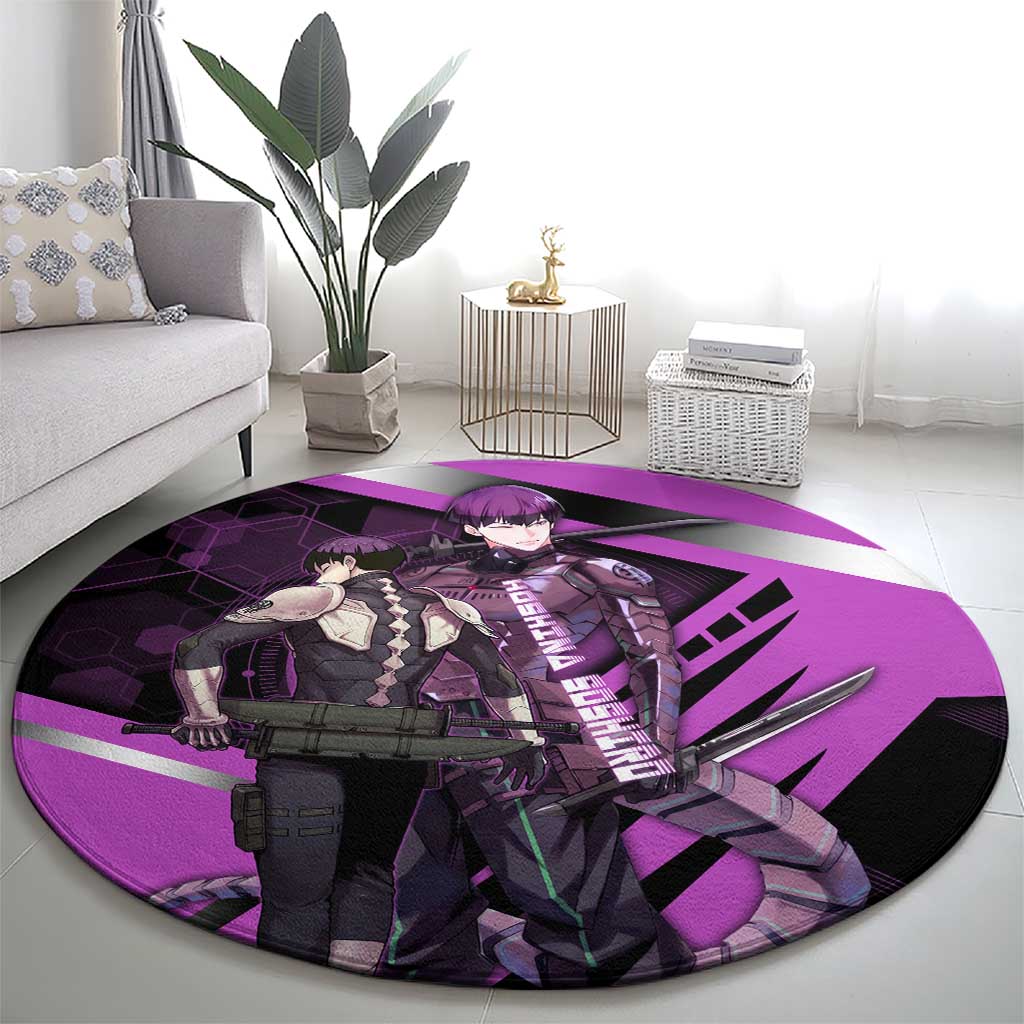 Hoshina Soshiro Round Carpet Futuristic Tech Anime Style