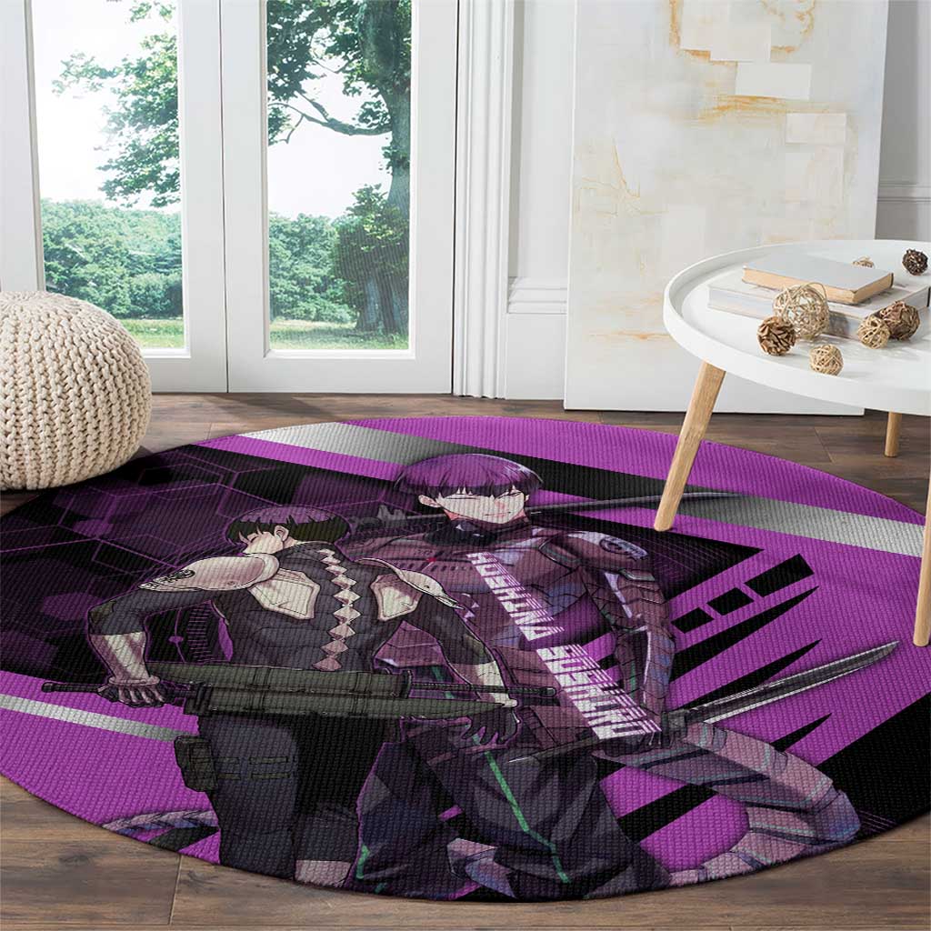 Hoshina Soshiro Round Carpet Futuristic Tech Anime Style
