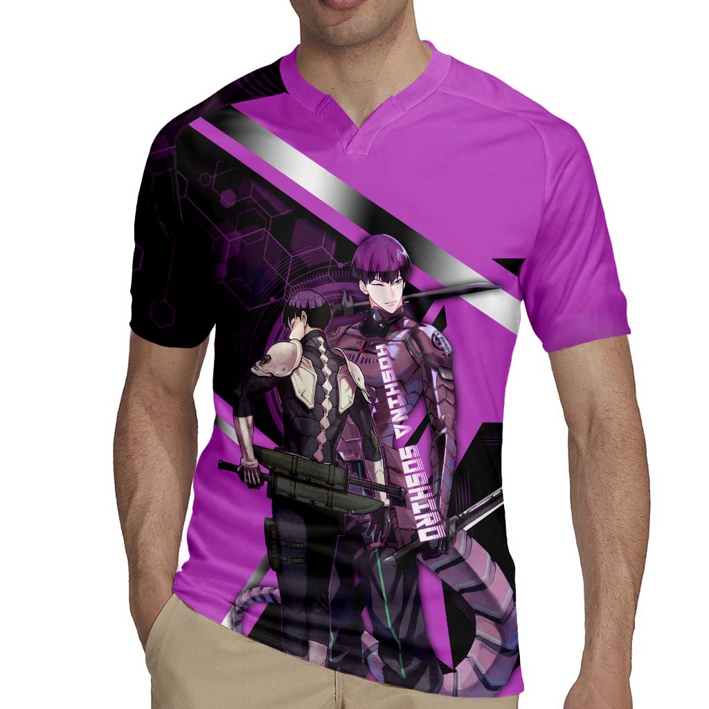 Hoshina Soshiro Rugby Jersey Futuristic Tech Anime Style