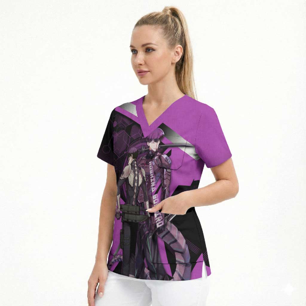 Hoshina Soshiro Scrub Top Futuristic Tech Anime Style