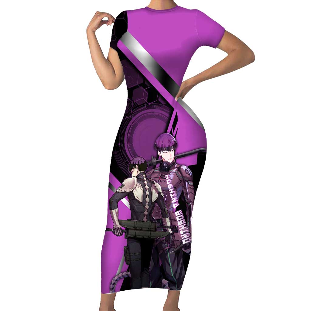 Hoshina Soshiro Short Sleeve Bodycon Dress Futuristic Tech Anime Style