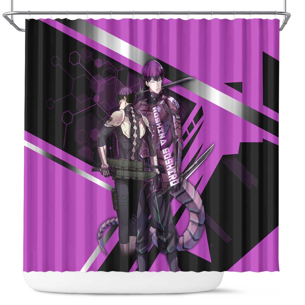 Hoshina Soshiro Shower Curtain Futuristic Tech Anime Style