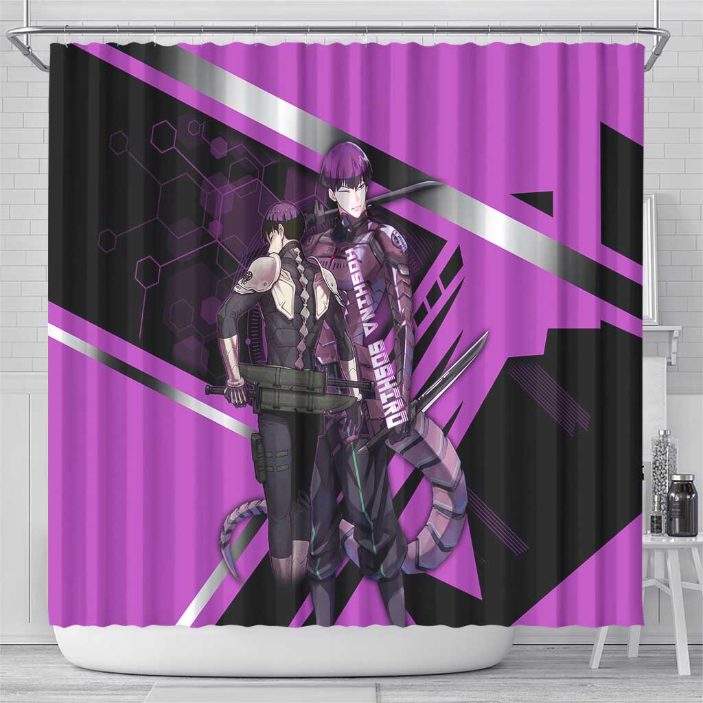 Hoshina Soshiro Shower Curtain Futuristic Tech Anime Style