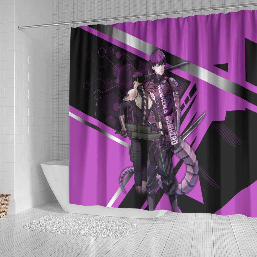 Hoshina Soshiro Shower Curtain Futuristic Tech Anime Style