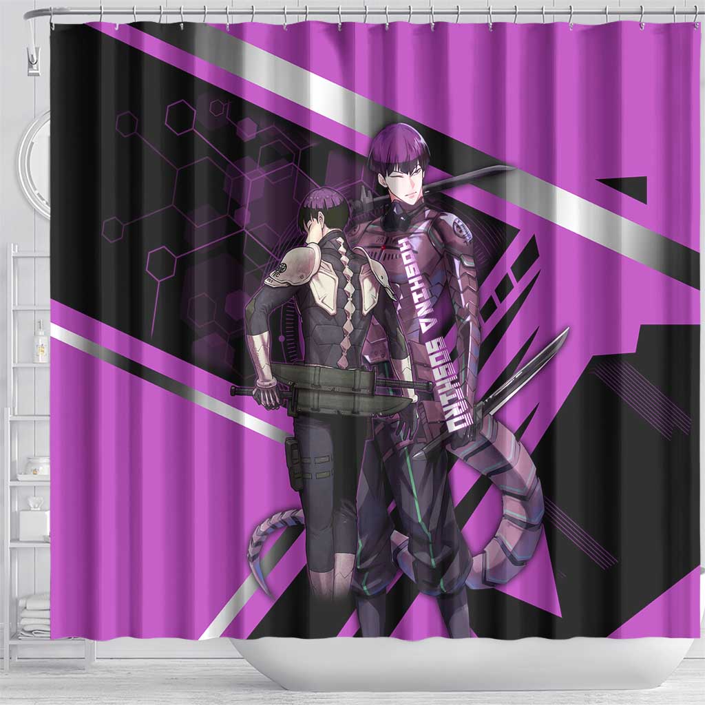 Hoshina Soshiro Shower Curtain Futuristic Tech Anime Style