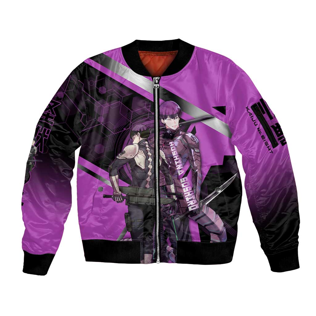 Hoshina Soshiro Sleeve Zip Bomber Jacket Futuristic Tech Anime Style