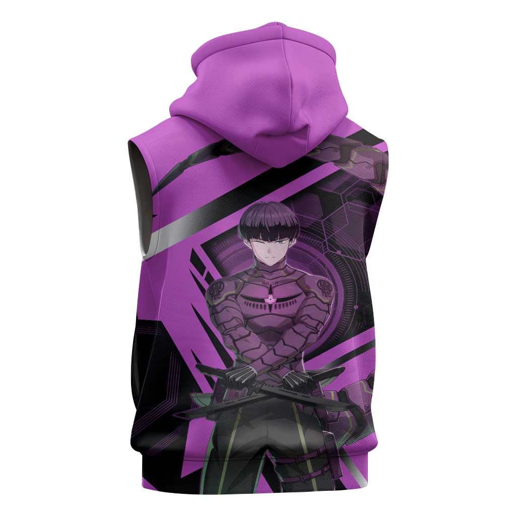 Hoshina Soshiro Sleeveless Hoodie Futuristic Tech Anime Style