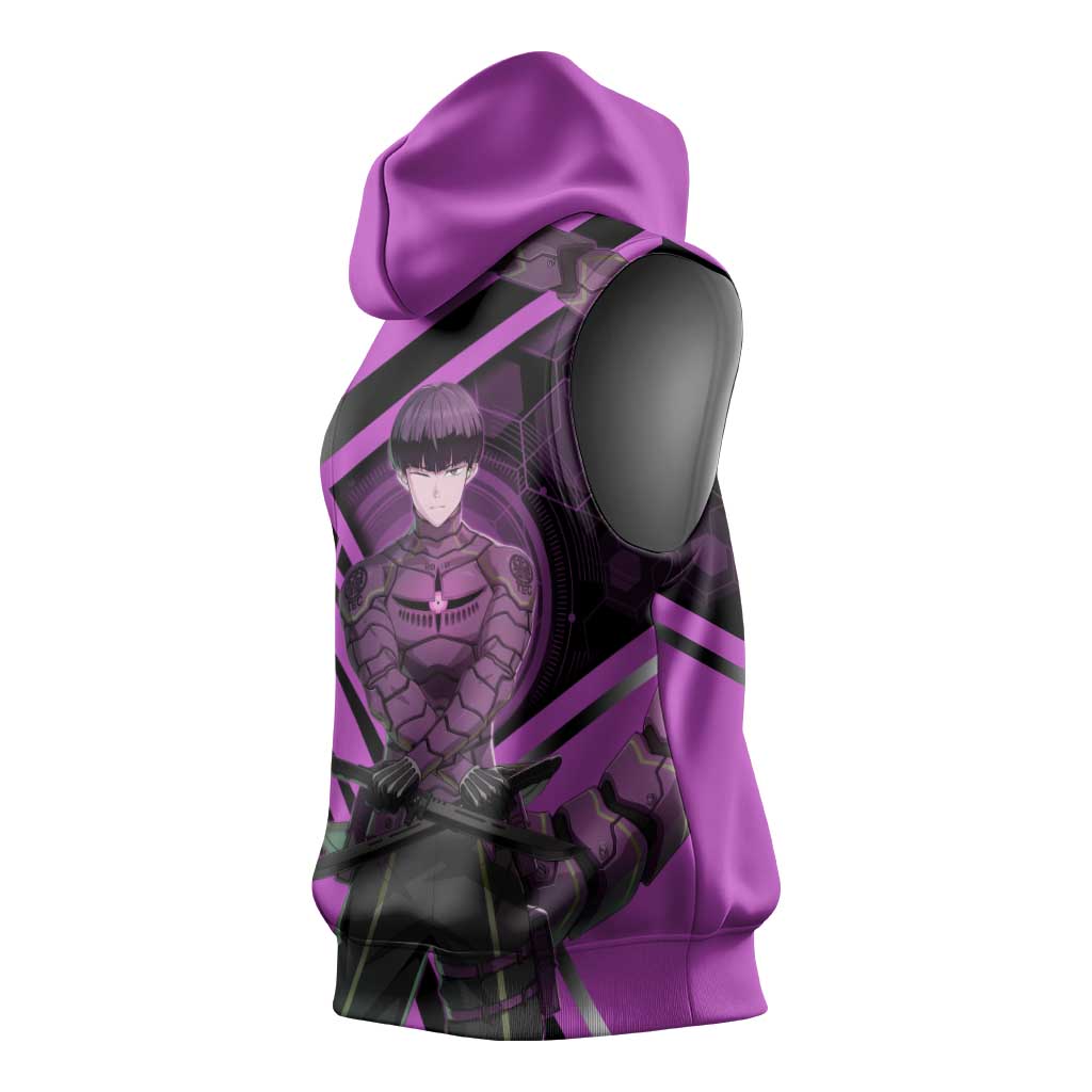 Hoshina Soshiro Sleeveless Hoodie Futuristic Tech Anime Style