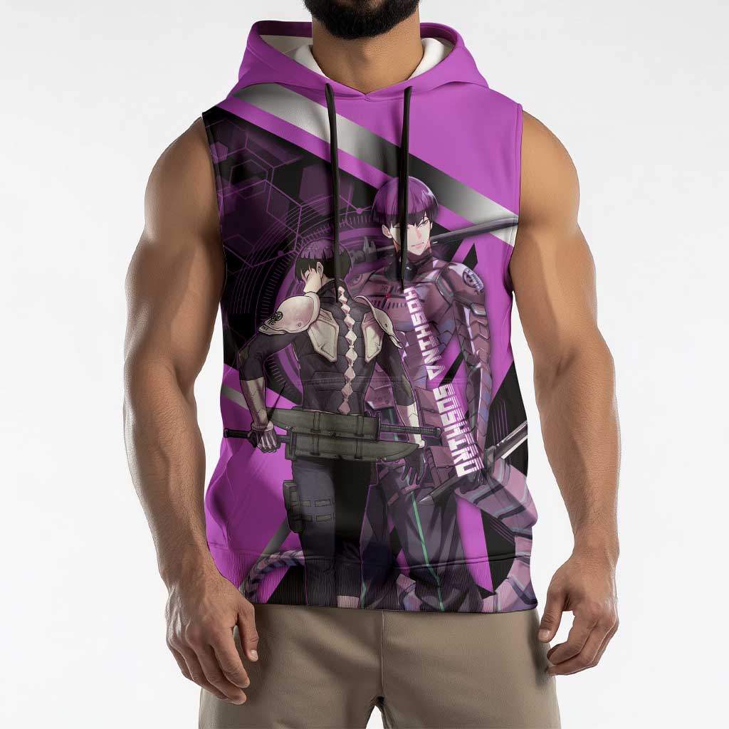 Hoshina Soshiro Sleeveless Hoodie Futuristic Tech Anime Style
