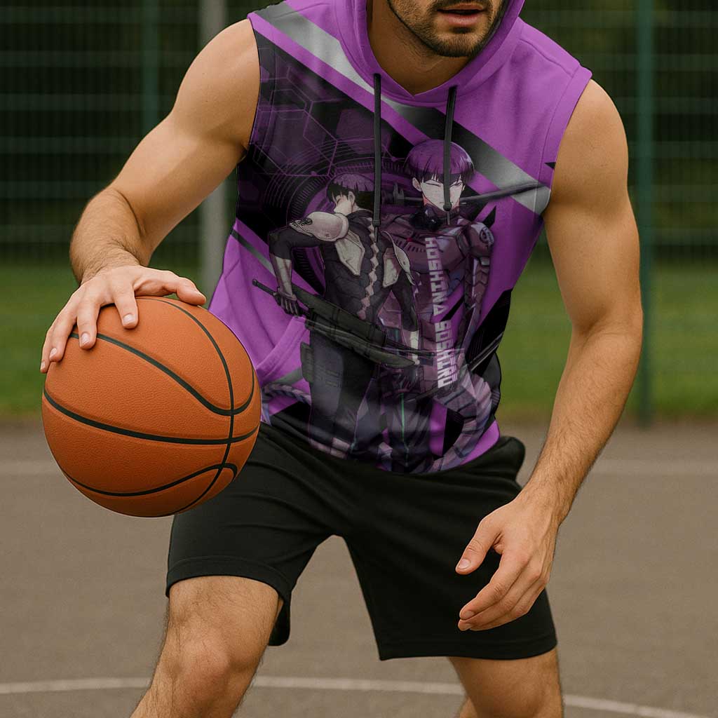 Hoshina Soshiro Sleeveless Hoodie Futuristic Tech Anime Style