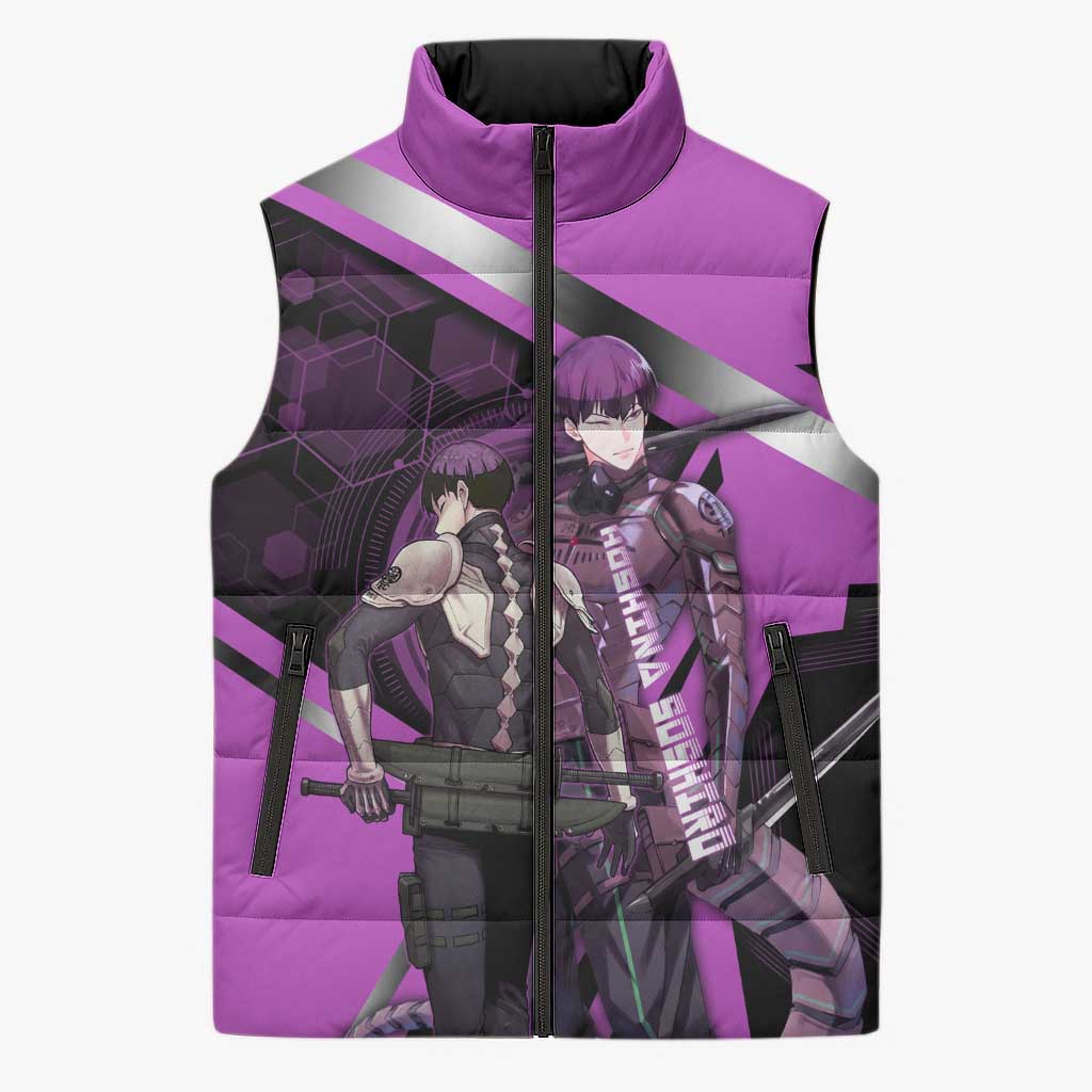 Hoshina Soshiro Sleeveless Puffer Jacket Futuristic Tech Anime Style