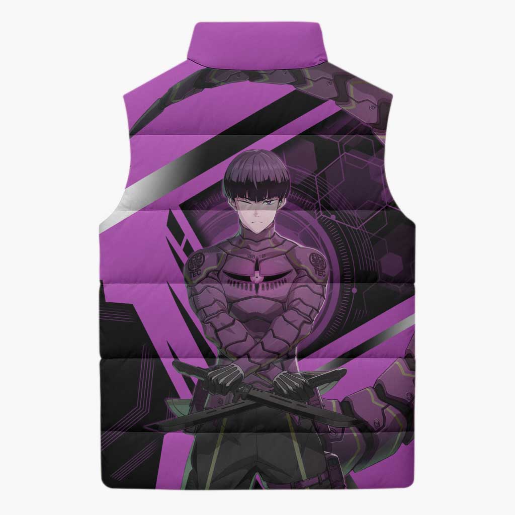 Hoshina Soshiro Sleeveless Puffer Jacket Futuristic Tech Anime Style