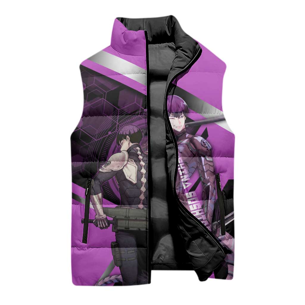 Hoshina Soshiro Sleeveless Puffer Jacket Futuristic Tech Anime Style